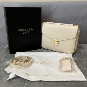 NWT DUYP Paris 15 Satchel Bag in Buttercream